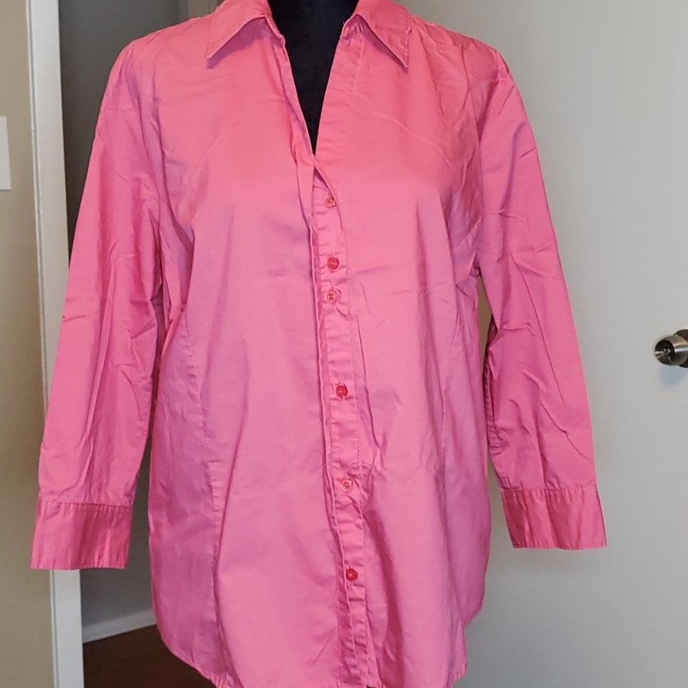 Pink Long Sleeve Blouse